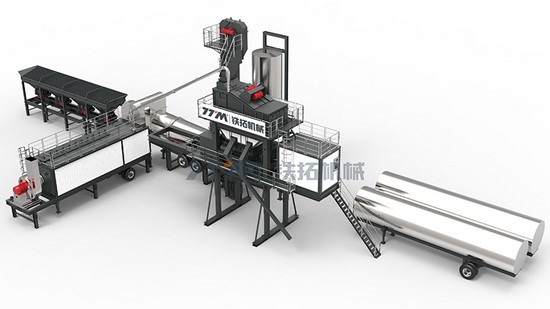 Usina misturadora de asfalto móvel, série YLB