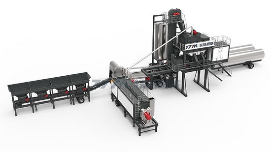 Usina misturadora de asfalto móvel, série YLB