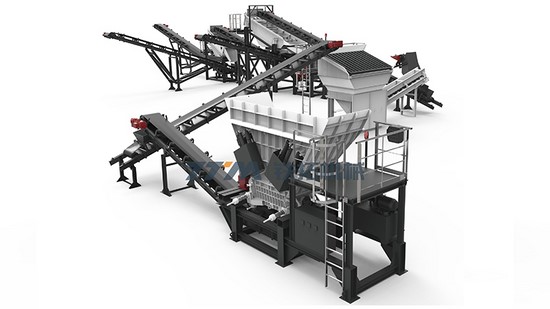 Usina de britagem e peneiramento RAP