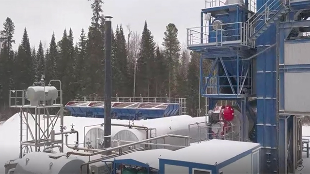 Usina de mistura asfáltica da série GLB1500 na Rússia